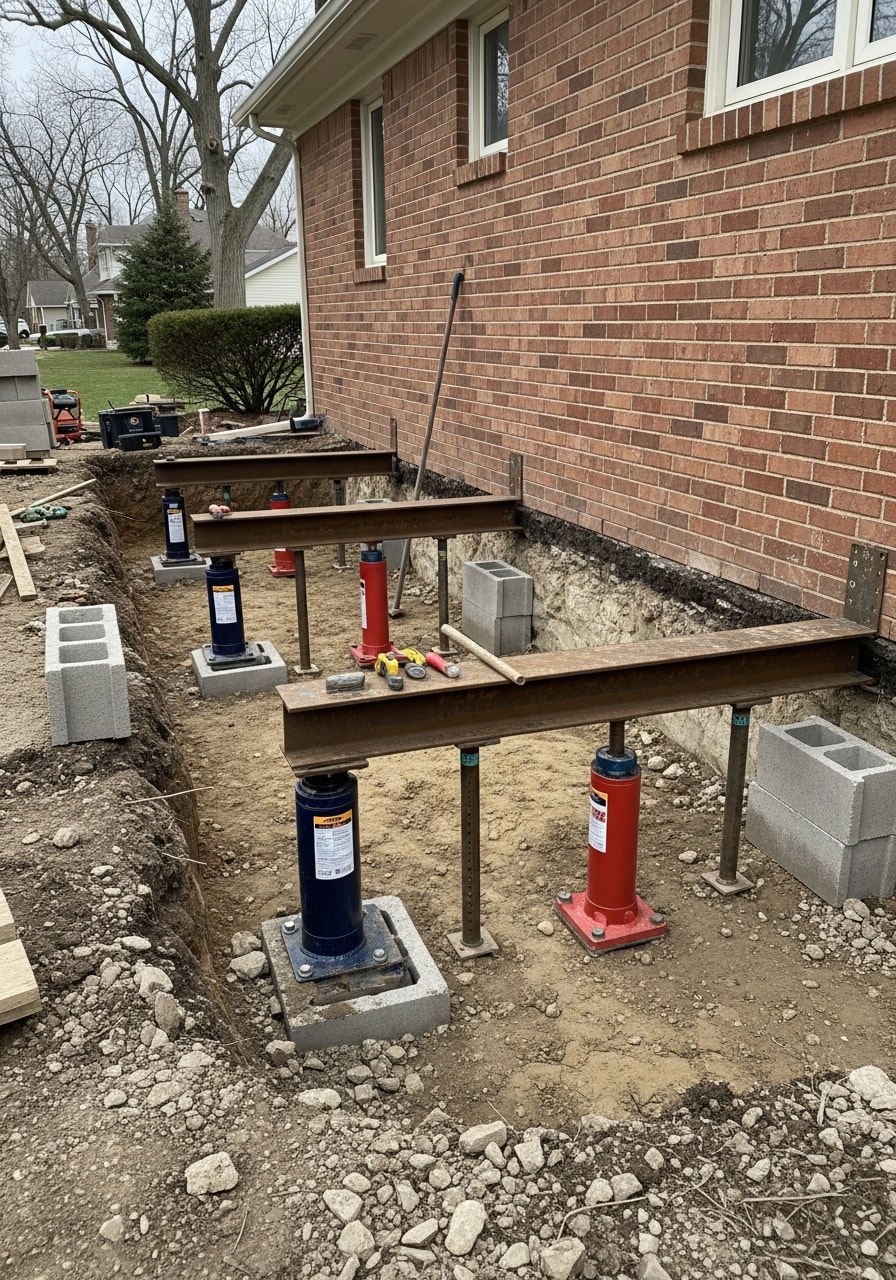 Detailed view of skilled workmanship on a Rochester Hills residential property.
